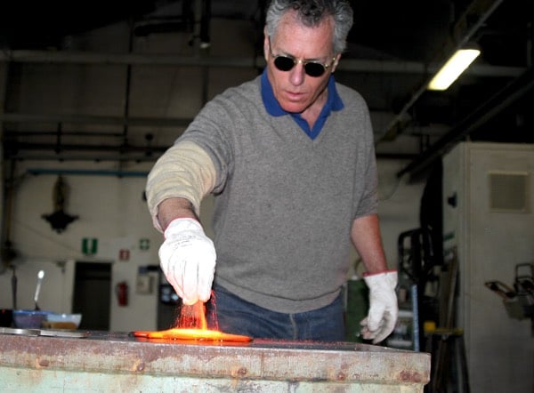 Roger Selden working in Murano